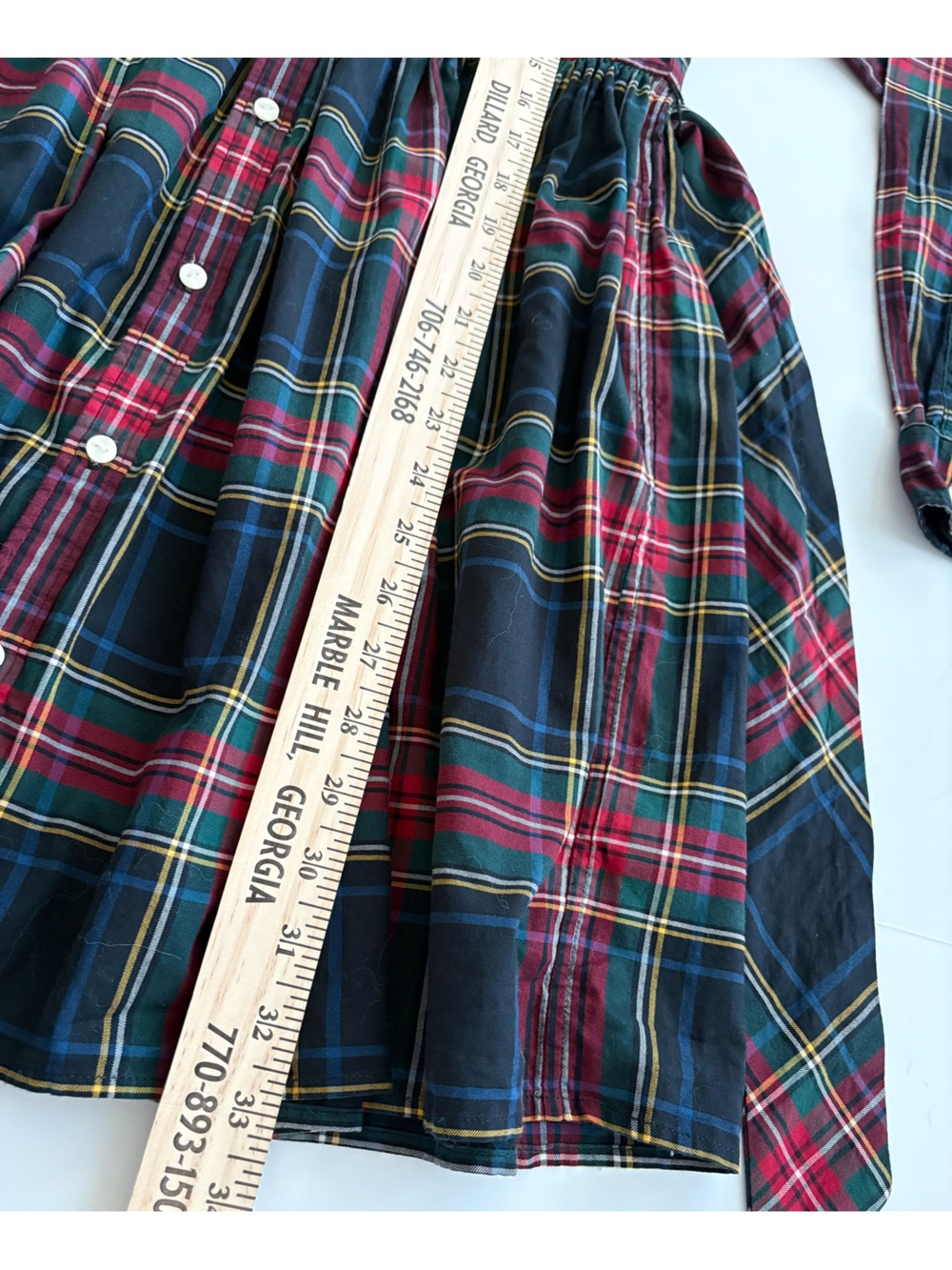 Polo Ralph Lauren Girls 16 Tartan Plaid Belted Shirt Dress - Picture 7 of 11